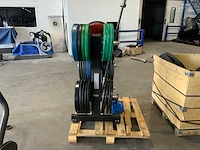 Ziva bumper plates 50mm 210kg met pure rek krachtstation - afbeelding 3 van  7
