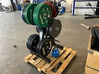 Ziva bumper plates 50mm 210kg met pure rek krachtstation - afbeelding 4 van  7