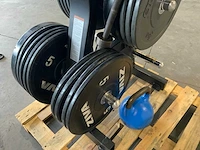 Ziva bumper plates 50mm 210kg met pure rek krachtstation - afbeelding 6 van  7