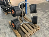 Ziva pu schijven met rek 4x20;20x10;4x5;4x1,25kg krachtstation - afbeelding 2 van  5