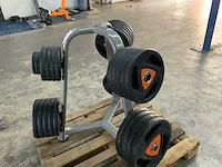 Ziva pu schijven met rek 4x20;20x10;4x5;4x1,25kg krachtstation - afbeelding 3 van  5