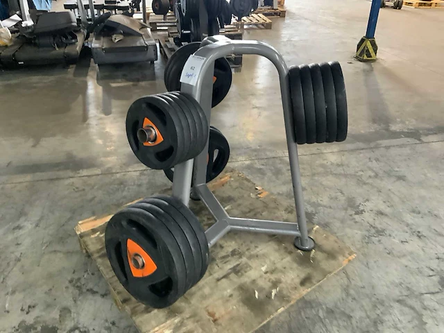 Ziva pu schijven met rek 6x20;8x10;6x5;4x1,25kg krachtstation - afbeelding 2 van  8
