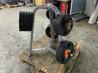 Ziva pu schijven met rek 6x20;8x10;6x5;4x1,25kg krachtstation - afbeelding 4 van  8