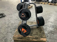Ziva pu schijven met rek 6x20;8x10;6x5;4x1,25kg krachtstation - afbeelding 5 van  8
