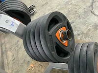 Ziva pu schijven met rek 6x20;8x10;6x5;4x1,25kg krachtstation - afbeelding 7 van  8
