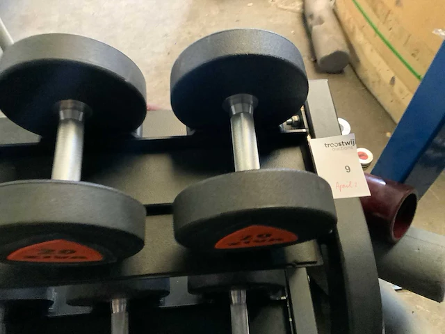 Ziva pure rek met dumbbells pu 12;12;14;14;16;16;18;18;20;20kg krachtstation - afbeelding 4 van  11