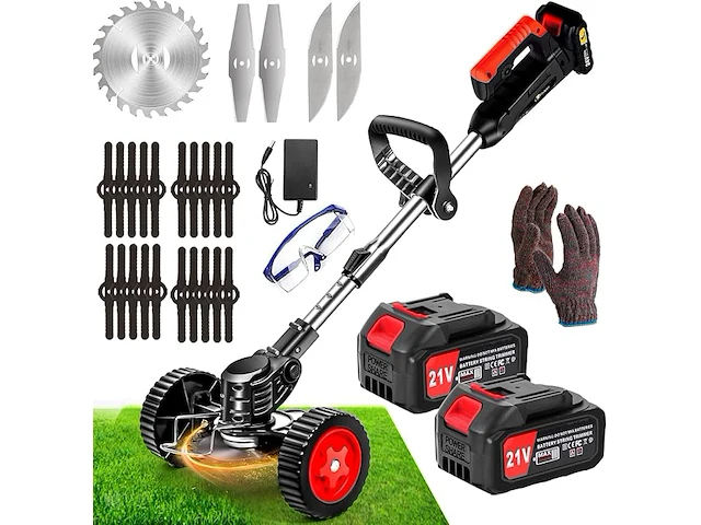 Zjs accu grastrimmer - afbeelding 1 van  4