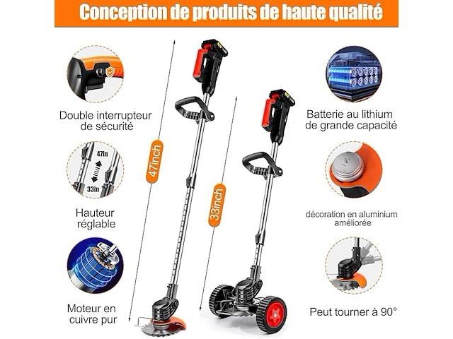 Zjs accu grastrimmer - afbeelding 2 van  4