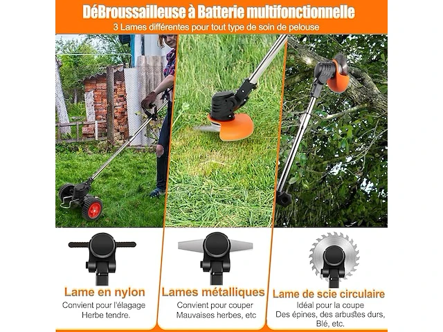 Zjs accu grastrimmer - afbeelding 3 van  4