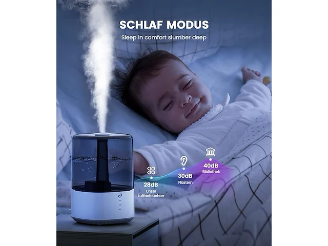 Zoesure smart 4l luchtbevochtiger - afbeelding 3 van  3