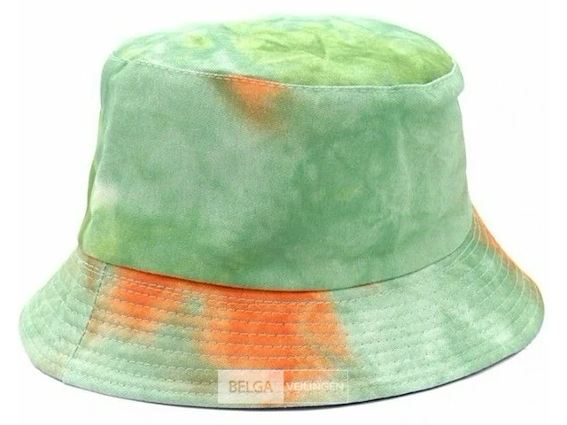 Zomers/festival hoedje - unisex- green bucket hat green - afbeelding 1 van  1