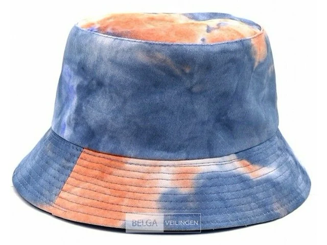 Zomers/festival hoedje- unisex- blue bucket hat blue - afbeelding 1 van  1