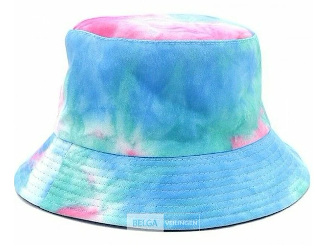 Zomers/festival hoedje- unisex- blue bucket hat blue - afbeelding 1 van  1