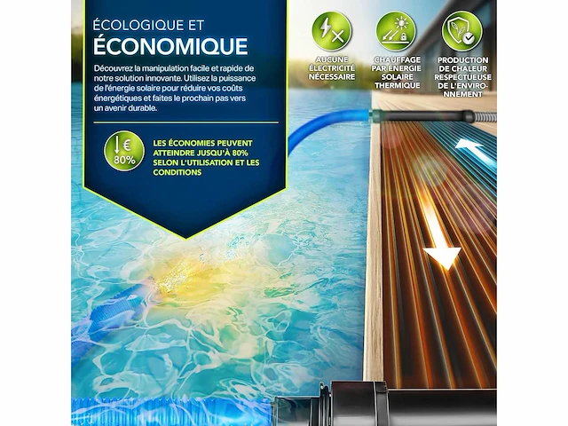 Zonne-zwembadverwarmer 60 x 600 cm - afbeelding 3 van  9