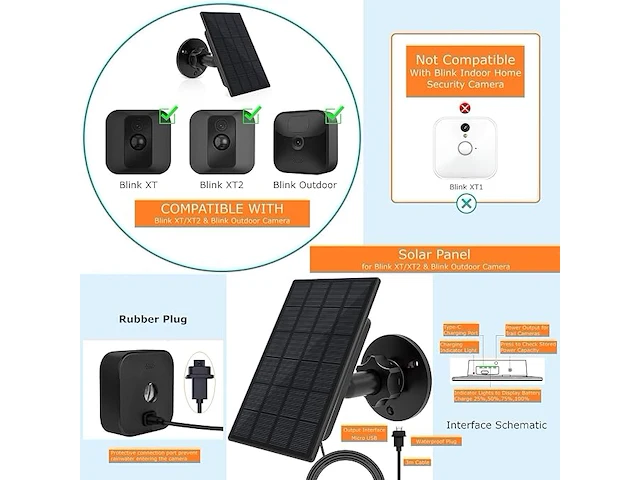 Zonnepaneel voor blink-camera voor outdoor - afbeelding 2 van  4