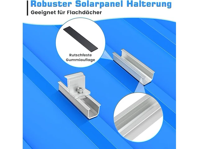 Zonnepaneelhouder set voor trapeziumplaten - afbeelding 2 van  6