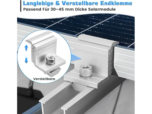 Zonnepaneelhouder set voor trapeziumplaten - afbeelding 3 van  6
