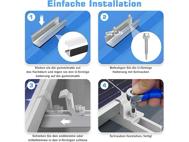 Zonnepaneelhouder set voor trapeziumplaten - afbeelding 4 van  6