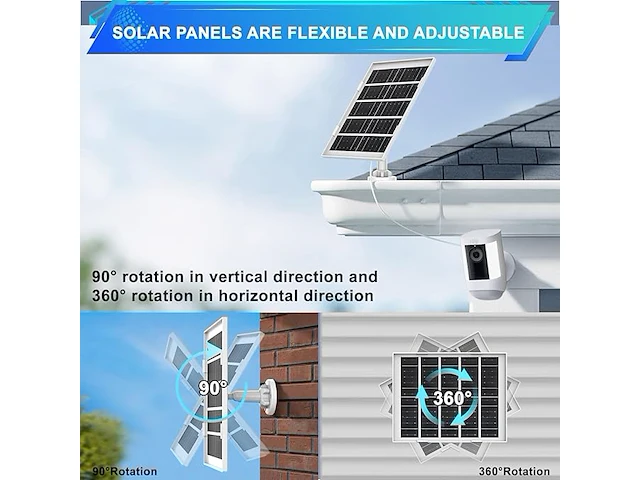 Zonnepaneelkit voor ringcamera's - afbeelding 3 van  6