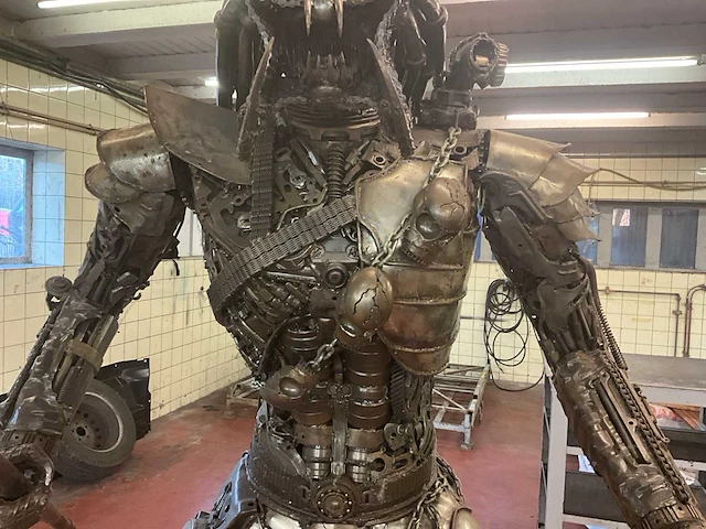 Zwaar decoratief metalen beeld "predator" - afbeelding 3 van  9