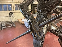 Zwaar decoratief metalen beeld "predator" - afbeelding 5 van  9