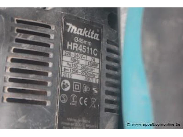 Zware boorhamer makita hr4511c, werking niet gekend - afbeelding 2 van  2