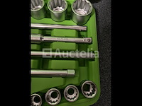 Zware doppenset met ratel 19-50 mm - afbeelding 3 van  6