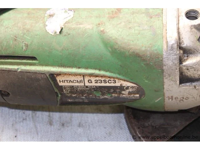 Zware haakse slijptol hitachi g 23sc3, 230mm, 2300w - afbeelding 2 van  3