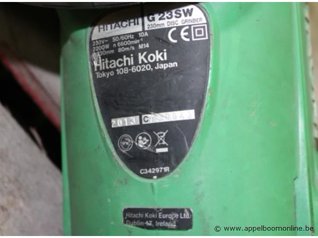 Zware haakse slijptol hitachi g23sw - afbeelding 2 van  2