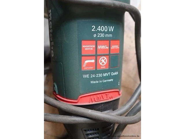 Zware haakse slijptol metabo we 24-230 mvt quick - afbeelding 2 van  2
