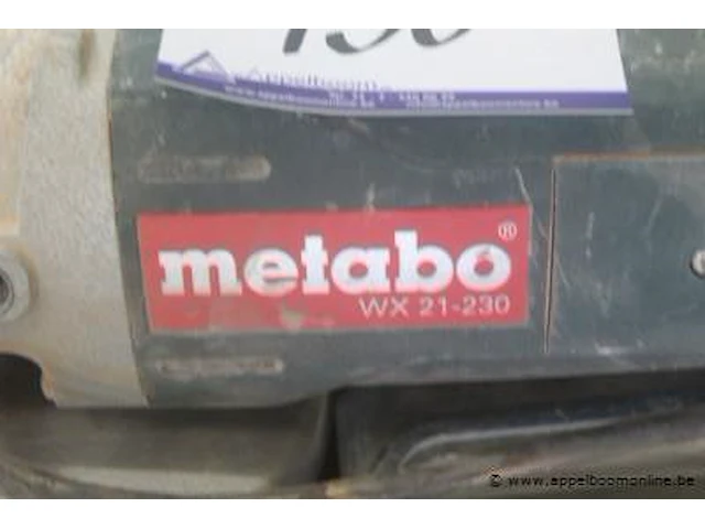 Zware haakse slijptol metabo, wx 21-230 - afbeelding 2 van  2