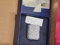 Zware massief zilver ring met safieren - afbeelding 1 van  1