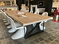 Zware massieve eiken tafel - afbeelding 1 van  6