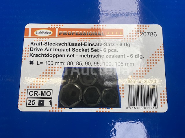 Zware slagdoppenset 6 delig 80-105 mm - afbeelding 1 van  2