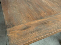 Zware teak indoor tafel "old brown" - afbeelding 2 van  2