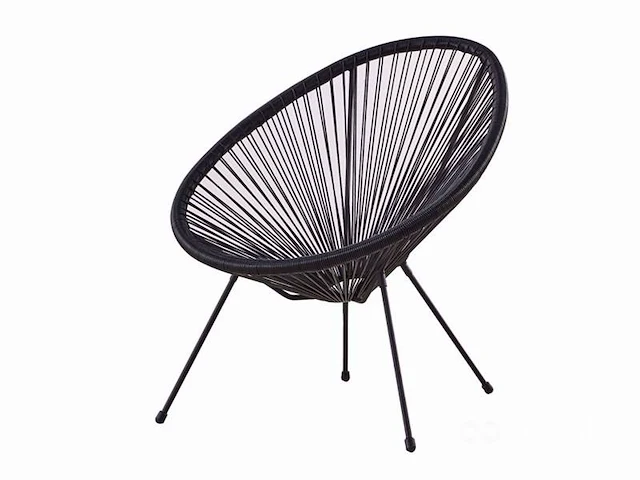Zwart lounge stoel - afbeelding 2 van  6