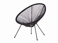 Zwart lounge stoel - afbeelding 2 van  6