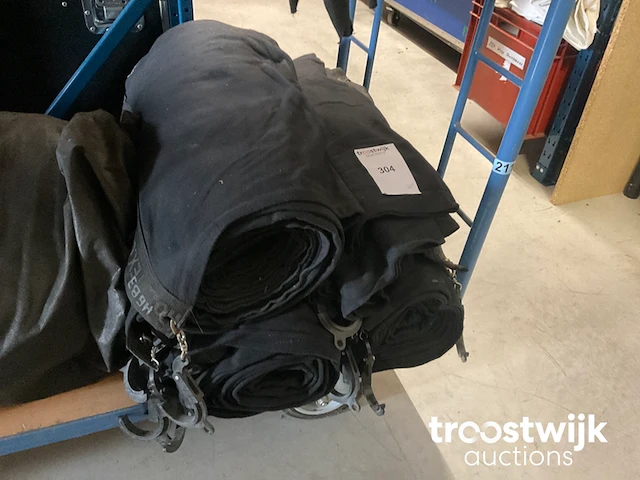 Zwart moltondoek 300x600cm met pipesnap - afbeelding 3 van  4