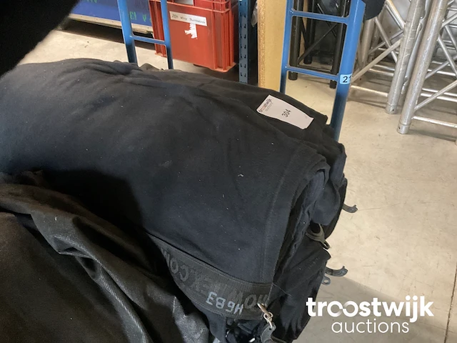 Zwart moltondoek 300x600cm met pipesnap - afbeelding 4 van  4