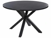 Zwarte aluminium tuintafel? 120 cm - afbeelding 2 van  7