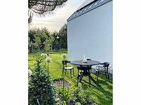Zwarte aluminium tuintafel? 120 cm - afbeelding 3 van  7
