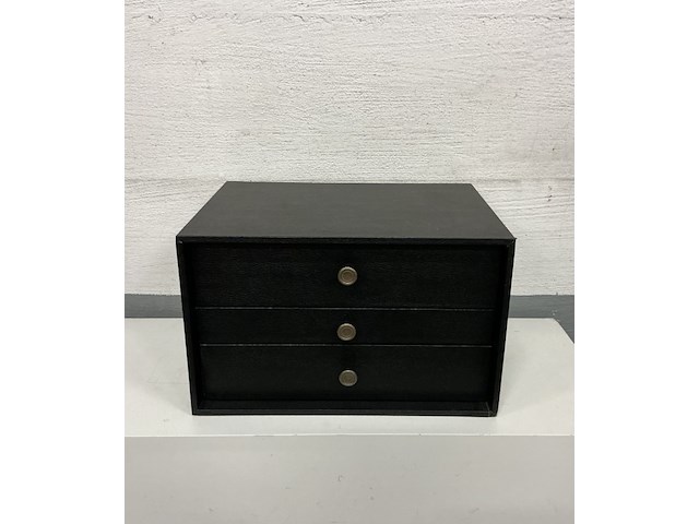 Zwarte bestekkoffer - karra-inox massief - afbeelding 1 van  5