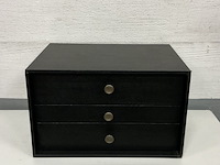 Zwarte bestekkoffer - karra-inox massief - afbeelding 1 van  5