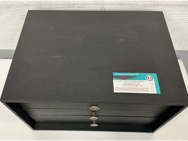 Zwarte bestekkoffer - karra-inox massief - afbeelding 2 van  5