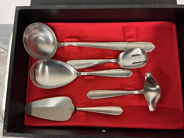 Zwarte bestekkoffer - karra-inox massief - afbeelding 3 van  5