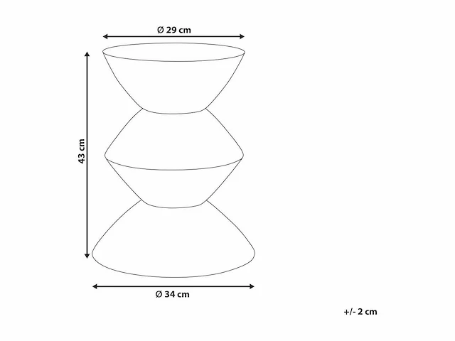 Zwarte mangohouten bijzettafel - afbeelding 1 van  2