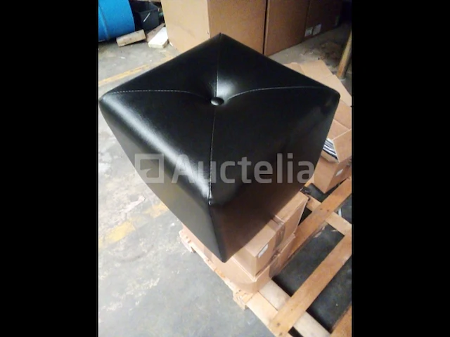 Zwarte ottomaanse fauteuil - afbeelding 2 van  4