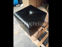 Zwarte ottomaanse fauteuil - afbeelding 2 van  4