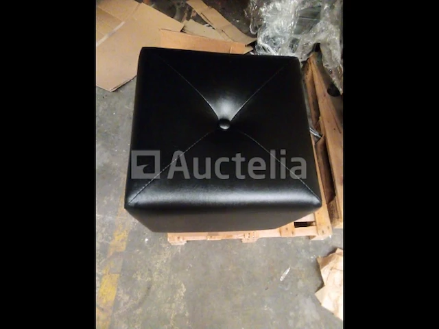 Zwarte ottomaanse fauteuil - afbeelding 3 van  4