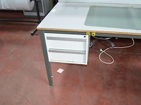 Zwarte rolbureelstoel, werktafel techniform (218,225) - afbeelding 5 van  7
